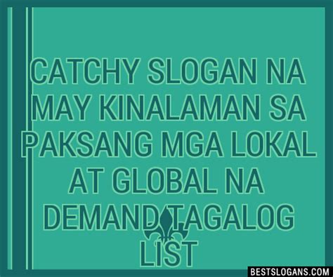 slogan about economics tagalog|100+ Catchy Economic Tagalog Slogans 2024 + Generator.